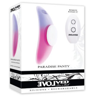 Evolved Paradise Panty Curved Panty Vibe w/Remote Control - Pink/Purple